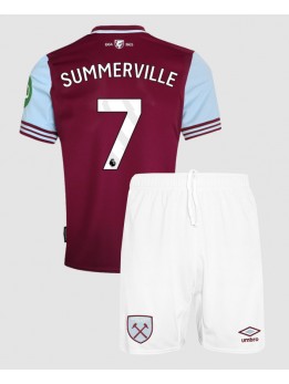 Detské Futbalové oblečenie West Ham United Crysencio Summerville #7 2024-25 Krátky Rukáv - Domáci (+ trenírky)